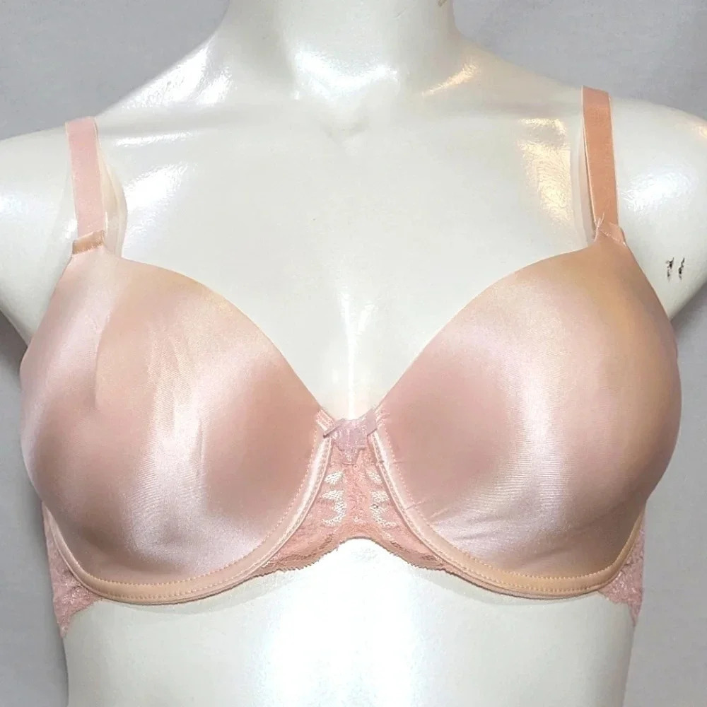 Whimsy by Lunaire 27911 Santa Rosa‎ Lace Trimmed T-Shirt Underwire Bra 38D Pink